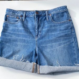 Madewell High Waist Denim Shorts - Blue